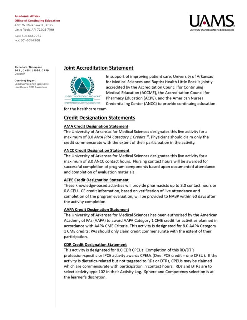 Joint Accreditation Statement