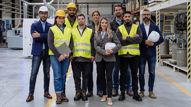 A group of workers